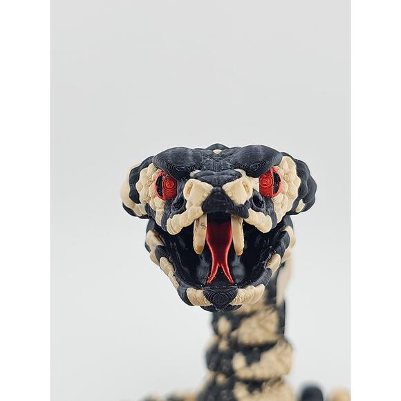 Rattle Snake 3D Printed Articulated Desk Pet Decor Unique Realistic - Picture 6 of 10
